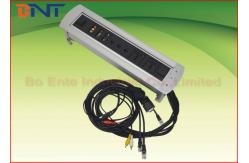 China USB / RJ45 / VGA Rotating Power Socket Tabletop Interconnect Box supplier