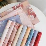 Korean Style Flower Bouquet Wrapping Paper Vintage Rose Oil Painting Pattern Tissue Paper for sale