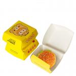 Customized Logo Printed Food Grade Burger Box Container made of Cardboard Paper for sale