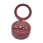 Metallic Logo Laser Emboss Jewelry Travel Case Velvet Interior for sale