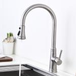 Leakless CUPC Cartridge Pull Down Touchless Kitchen Faucet With Sprayer DC6V for sale