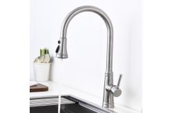 China Leakless CUPC Cartridge Pull Down Touchless Kitchen Faucet With Sprayer DC6V supplier