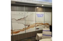 China Aluminum Sliding Ceiling Tracks System Folding Partition Walls For Conference Room supplier