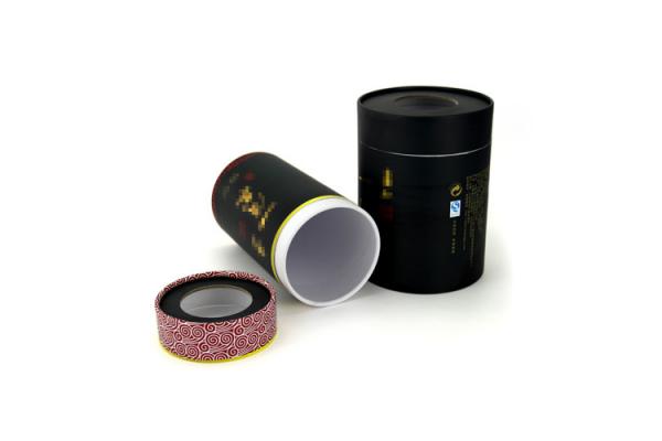 Custom Environmental Green Black Paper Tea Packing Box Silk Screen Printing