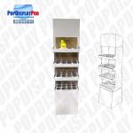4 Shelf 1 Poster Cardboard Floor Display Stand , Floor Display Racks With Dividers for sale
