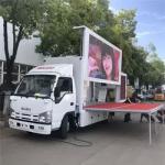 ISUZU Digital Billboard Truck 3840*1728mm 3 Sides P5 Mobile LED Display Truck for sale