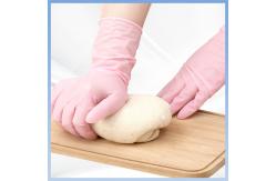 China Customized Pink Synthetic Nitrile Gloves Disposable Gloves For Food Handling supplier