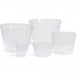 PP Tulip 25cm Dia White Plastic Nursery Pot 8L Floor Boughpot for sale