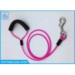 Custom Tie Out Dog Collar Flexi Pink Leashes For Pet , Dog Runner Cable for sale