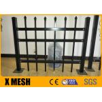 ASTM F2589 Black Metal Ornamental Steel Fence 52 Inches for sale