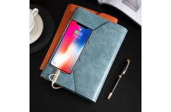 China Folding Reusable Notepad With Power Bank , Multiscene Phone Charging Notebook supplier