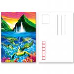11x16cm Paris Eiffel Tower Day - Night 3D Lenticular Postcard With CMYK Printing