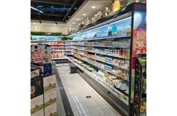 China Refrigerator Open Display Chiller Merchandiser With Anti - Collision Strip supplier