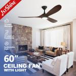 OEM of Dimmable Ceiling Fan with Wooden Blades and 3000k/4000k/6000k Color Temperature for sale