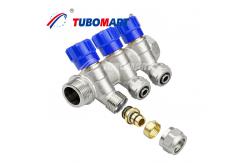 China Brass Pex Ball Valve Manifold 2 - 12 Outlets Underfloor Heating Manifold supplier