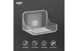 China Wall Mounted 120mm Bathroom Soap Dish Holder Leachate Self Adhesive Soap Holder supplier