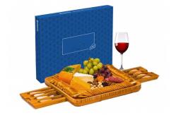 China Extra Large Bamboo Cheese Board Natural Wooden Serving Platter Server supplier