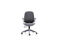 China Customization White Grey Mesh Swivel Office Chair MID Back With Armrest supplier