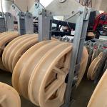 120KN Rated Load Bundle Nylon Wheels Conductor Stringing Blocks for sale