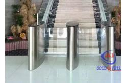 China Retractable Automated Gate Systems / Rfid Card Reader And Fingerprint Flap Barrier Turnstile supplier