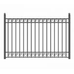 Steel Metal Picket Ornamental Wrought Iron Fence Panels Wholesale for sale