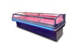 China Flat Top Open Seafood Display Fridge Dynamic Cooling Meat Freezer supplier