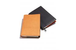 China Leather Hardcover Writing Journal Notebook A5 Size With Elastic Band Closure supplier