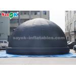 8 Meter Black Inflatable Planetarium Dome Tent With Air Blower And PVC Floor Mat for sale
