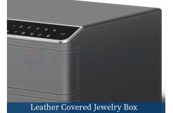 China Safety Leather-Covered Jewelry Safe Box Auto Open Double Layers supplier