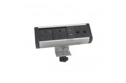 China Usb Port 3 Ways Clamp On Conference Table Socket supplier