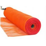 Heavy Duty Construction Safety Mesh Orange Fire Retardant Mesh Fabric 2m*50m for sale