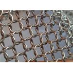 7mm Stainless Steel Ring Mesh Curtains Silver Color Used For Architectural Constructions for sale