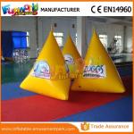 Commercial Floating Inflatable Pyramid Water Buoy Yellow Inflatable Marker Buoy for sale