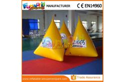 China Commercial Floating Inflatable Pyramid Water Buoy Yellow Inflatable Marker Buoy supplier