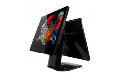 China Dual 15 Inch Touch Screen Windows Pos Terminal Hide Line  Design Stable Stand supplier