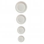 Disposable Biodegradable Sugarcane Rippled Plates For Party Paper Dessert Plates for sale