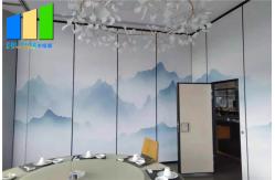 China Retractable Sliding Folding Acoustic Room Dividers With Pass Through Door supplier