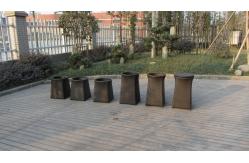 China Resin Wicker Storage Box , Grey Synthetic Rattan Storage Case supplier
