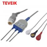 Hospital HP AHA 12 Pin Snap 3 Leads Electrodes Ecg Cables for sale