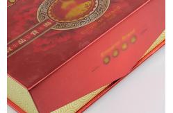 China Customized Red Recycled Paper Gift Boxes , Eco - Friendly Tea Packaging Box supplier