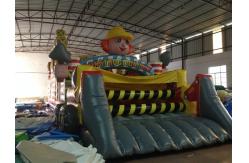 China New Inflatable Construction Themed Obstacle Course PVC Outdoor Games supplier