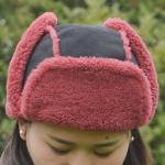 Fashion Real Genuine Leather Hats , Leather Bomber Hat Custom Size for sale