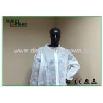 General Disposable Medical Lab Coat Waterproof For Doctors With Zip Closure