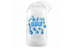 China Reusable PE Clear 8lb 10lb 20lb Ice Storage Bag With Drawstring supplier
