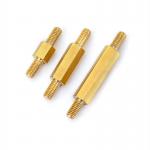 Male Brass Spacer Studs With Metric Thread Internal External Knurled Standoff Customized