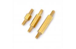China Male Brass Spacer Studs With Metric Thread Internal External Knurled Standoff Customized supplier