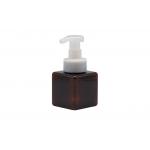 Empty 250ml Square Plastic Lotion Bottle Transparent Amber Lotion Bottle for sale
