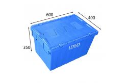 China 3000g Weight Plastic Logistic Box HDPE Blue Load 50Kg Stackable Moving Crates supplier