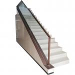 Custom Aluminum Tempered Glass Banister Railing Stair For Hotel for sale