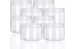 China Round Plastic Jars With Lids Cosmetic Cream Lotion Liquid Slime Butter supplier